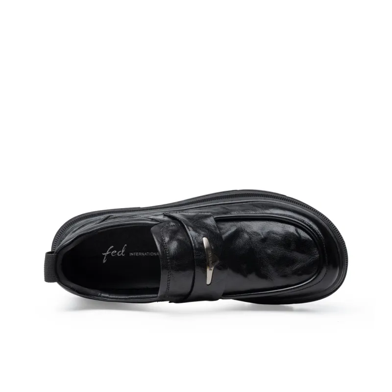 FED Loafers Men Black-4