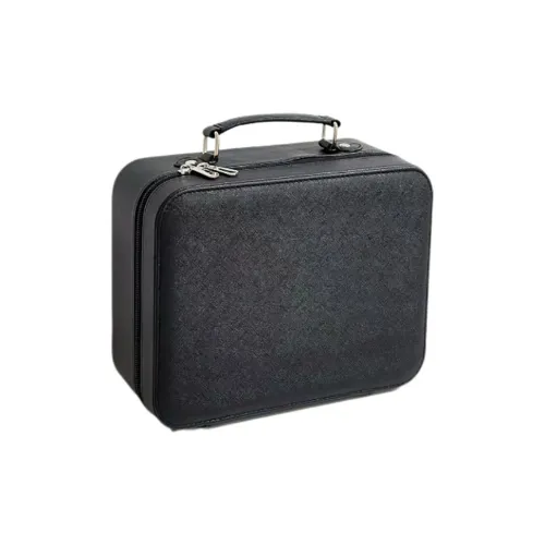 Boniu PU Makeup Bag Regular Unisex Cool Black/Taro Purple/Cherry Blossom Pink/Maroon/Ecru