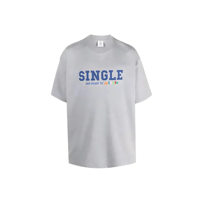 Vetements T Shirts Unisex Gray-0