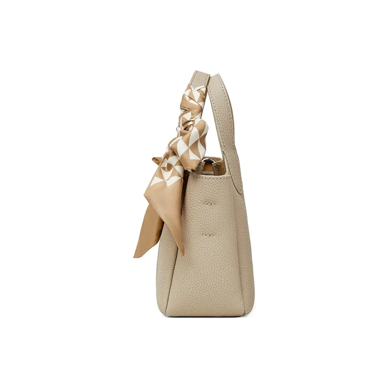 Teenmix Synthetic Leather Handbag, Basket Bag, Shoulder Bag, Crossbody Bag Regular Women's Milk Tea-2