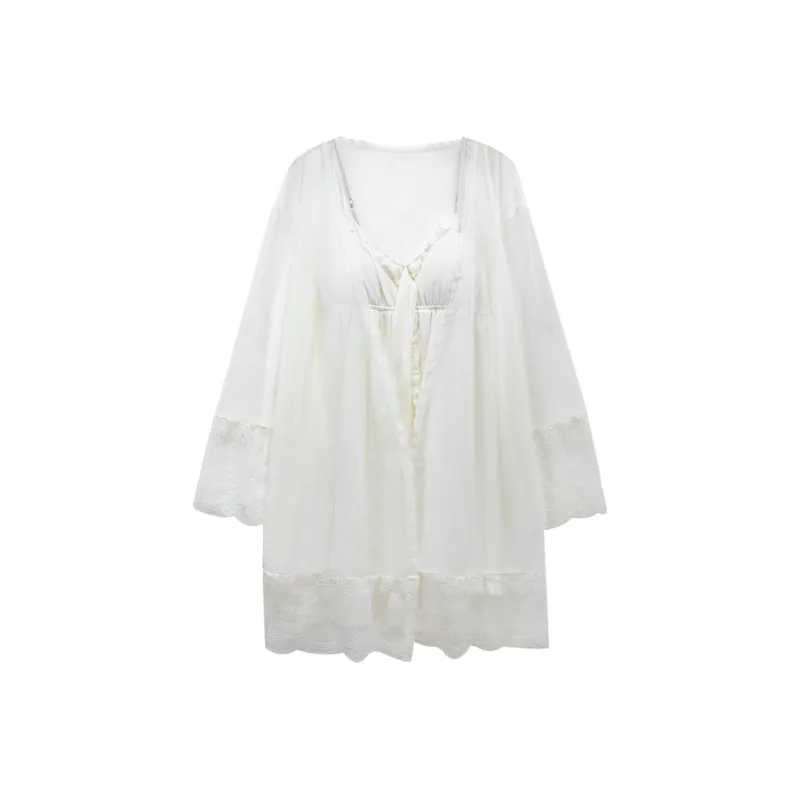 Sleeping Beauty Pajama Set Women's White-0