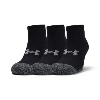 Under Armour HeatGear LOW CUT Ankle Socks Unisex 3 Pack Black 001