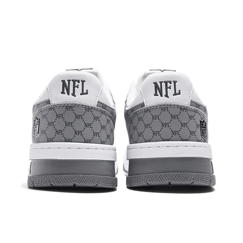 NFL TR Leather Low Top Skateboard Shoes Unisex Gray-3