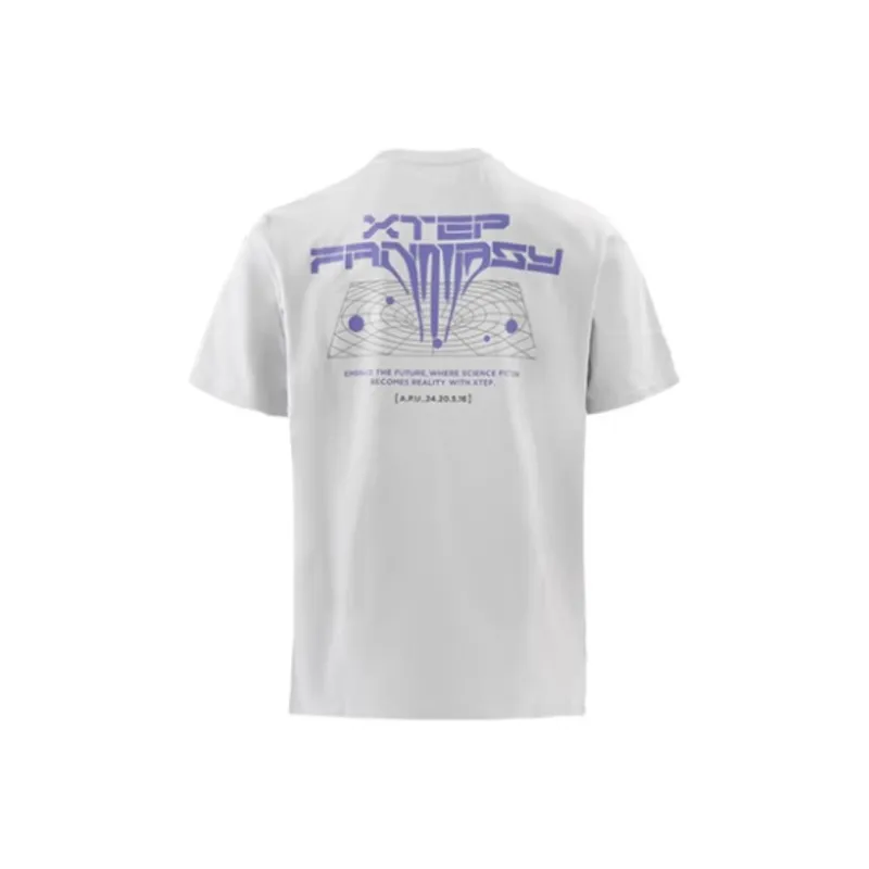 XTEP Sports Life Collection T Shirt Men's Cloud Peak Gray-1
