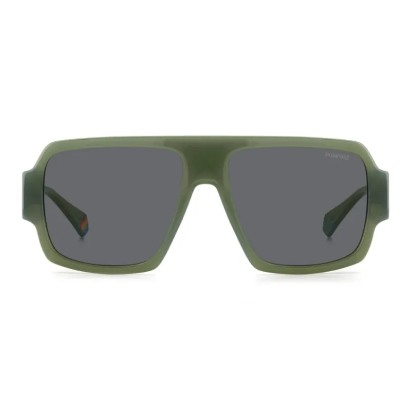 Polaroid Plastic Irregular Shape Sunglasses Unisex Green-1