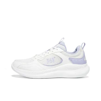 361° Cushioning Breathable Lightweight Low Top Casual Running Shoes Women's Feather White Chalk Purple