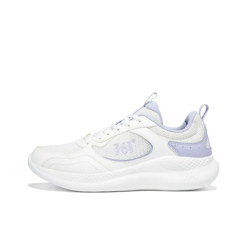 361° Cushioning, Breathable, Lightweight Low Top Casual Running Shoes Women's Feather White Chalk Purple-0