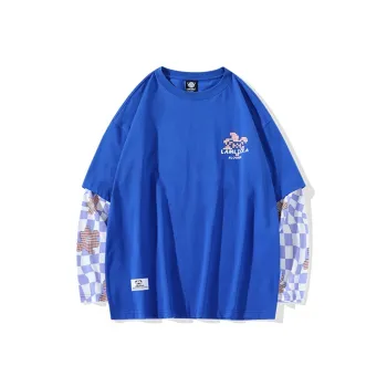 LAMLICKA Mock Two Piece Long Sleeved T Shirt Unisex