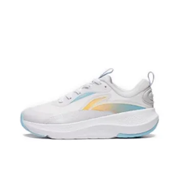 LiNing Soft Anti Slip Wear Resistant Low Top Casual Shoes Women's White Blue