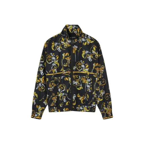 VERSACE JEANS COUTURE Jackets Coats Men's Black Gold