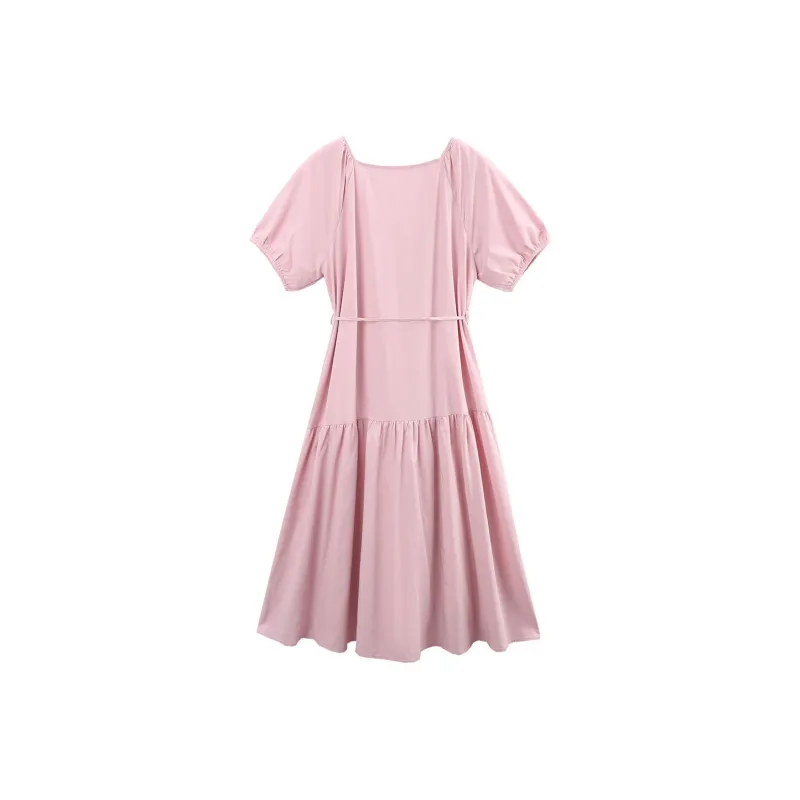 A Paradise For Awakening Short Sleeved Dress Women's Pink-1