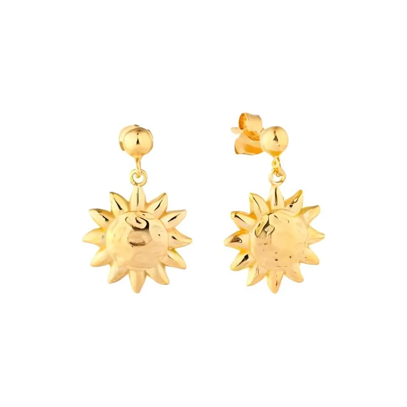 Radiant Stainless Steel Earrings Women's Gold-0