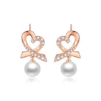 JESCAKOO S925 Sterling Silver Freshwater Pearl Stud Earrings Women's