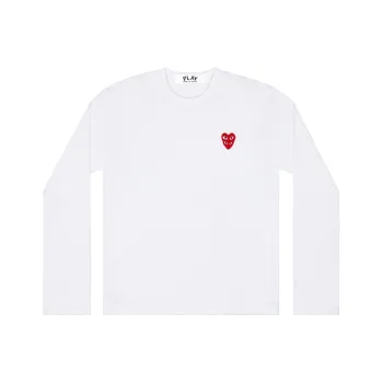 CDG Play Double Heart Long Sleeve T Shirt