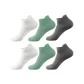 246199 Thin Ankle Socks 6 Pack (2 White/2 Light Green/2 Gray)