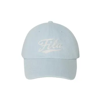 FILA Cotton Baseball Caps Unisex Light Blue