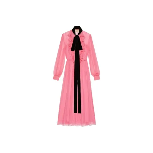 GUCCI Ruffled Long sleeve Midi Dress