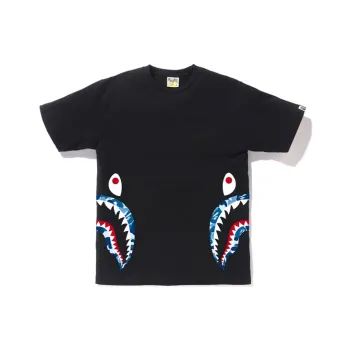 A BATHING APE Flame Side Shark Tee
