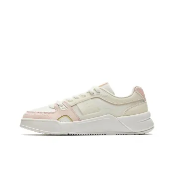 CHAOJIANTA Cushioning And Breathable Low Top Skateboard Shoes Women's White Pink