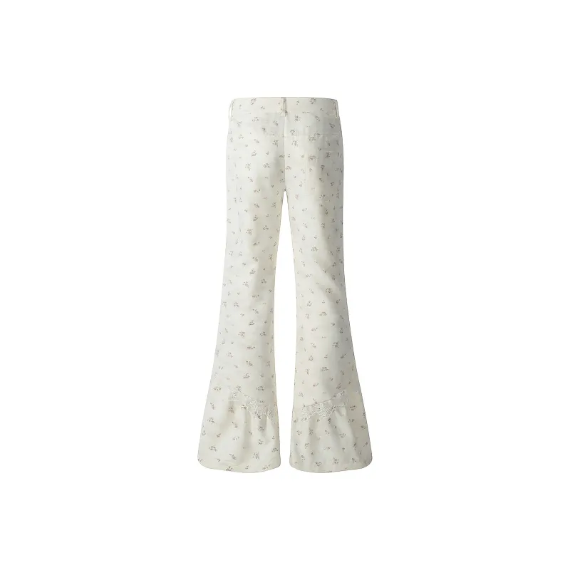 YINLEI Casual Pants Unisex White-1