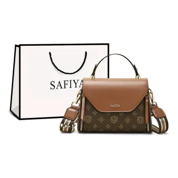 Safiya Synthetic Leather Handbag, Crossbody Bag Women's Coffee
