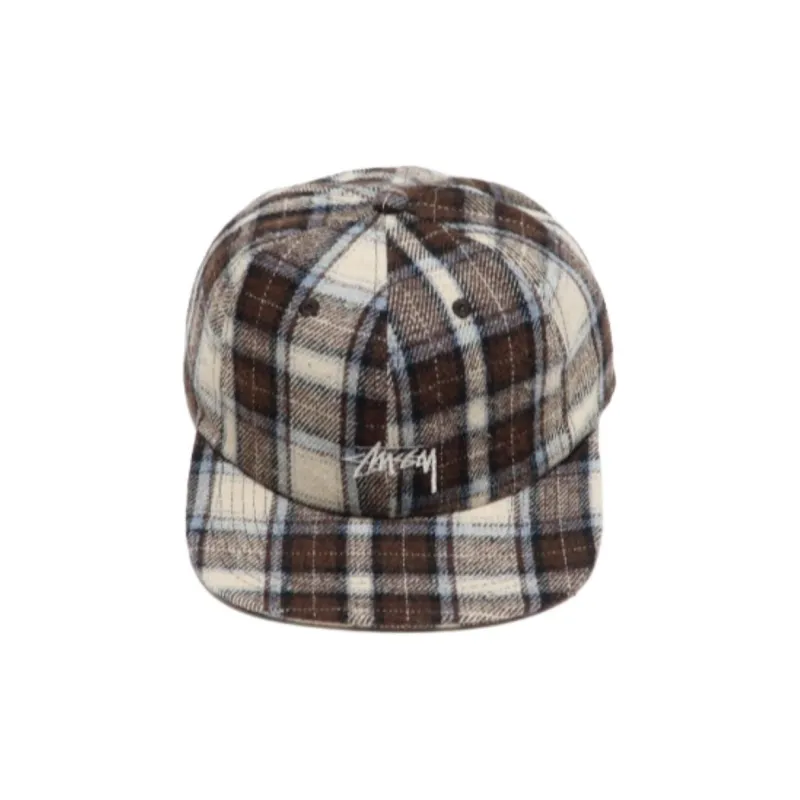 Stussy Flannel Plaid Stock Strapback-3