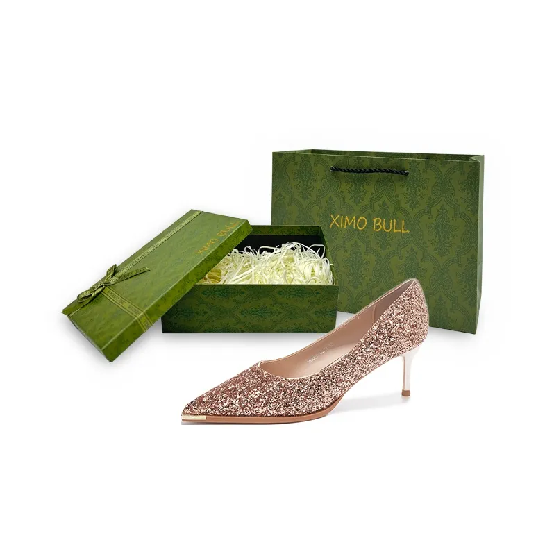 XIMO BULL High Heels Women's Gold-33