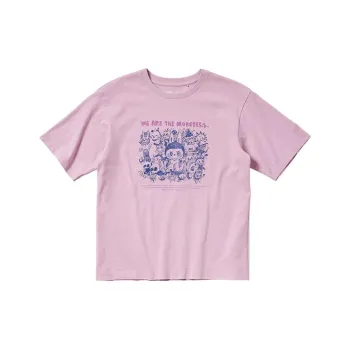 Pop Mart X UNIQLO T Shirts Unisex Pink