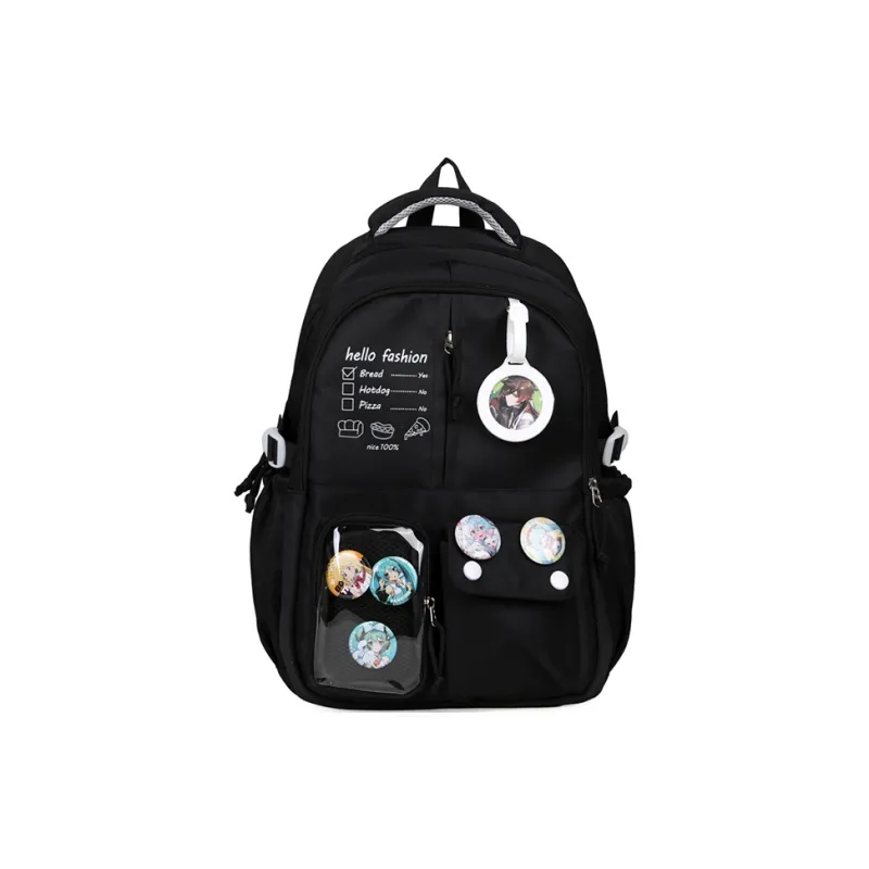 Debecca Composite Cloth Backpack Large Size Unisex Multicolor-4