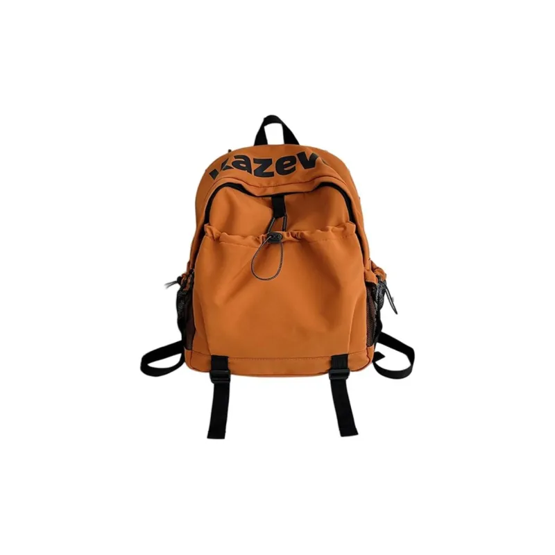 URBAN FOREST Nylon Backpack Unisex Gray/Black/Orange/Pink-10