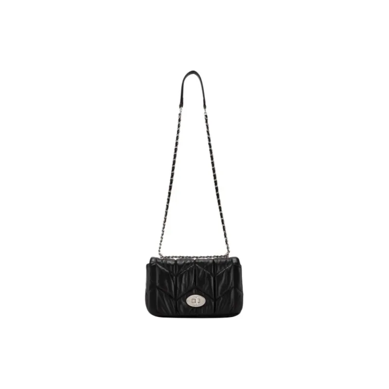 Hush Puppies Cow Leather Portable Crossbody Bag Shoulder Bag Medium Size Women's White/Black/Brown-1