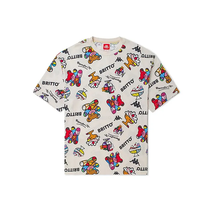 Kappa Britto Straight T-Shirt Unisex White-0