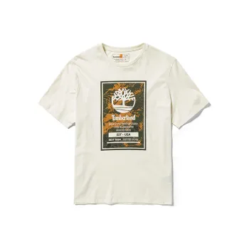 Timberland T Shirt Unisex Vintage White