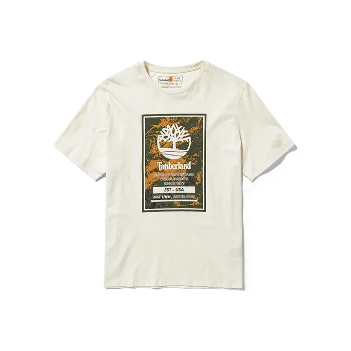Timberland T Shirt Unisex Vintage White-0