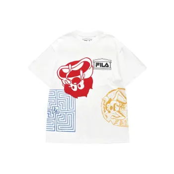 FILA FUSION ARIES Collaboration Collection T-Shirt Unisex Standard White