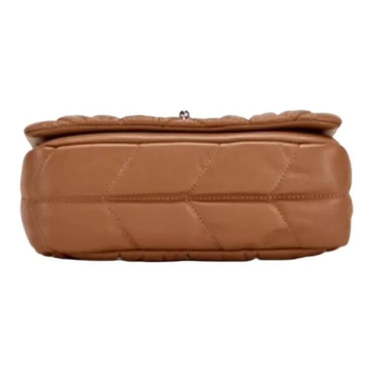 Hush Puppies Cow Leather Portable Crossbody Bag Shoulder Bag Medium Size Women's White/Black/Brown-4