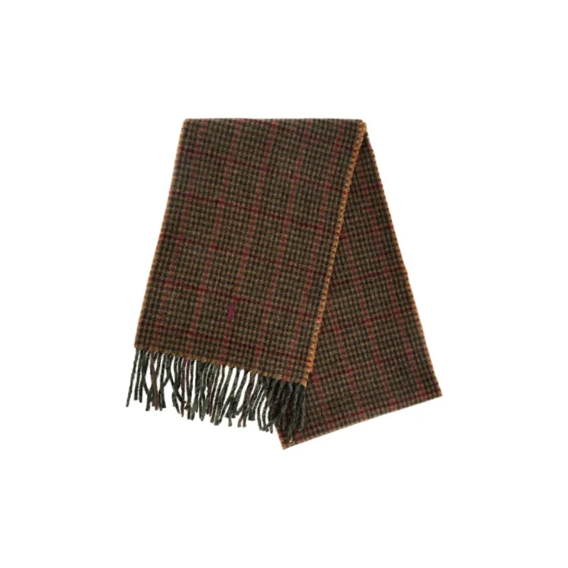 Polo Ralph Lauren Wool Knit Scarves Unisex Brown-0