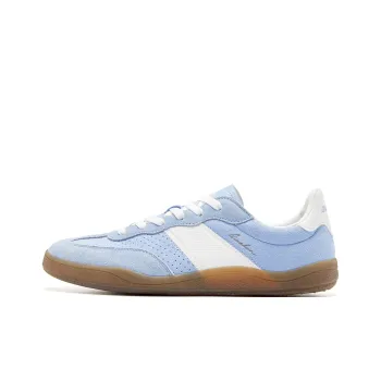 QIAODAN Abrasion Resistant Slip Resistant Low Top Skateboard Shoes Men's Salt Crystal Blue Jordan White