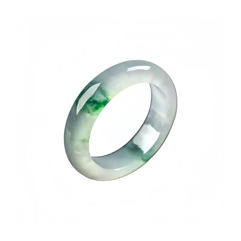 MY WORLD BEGINS AND ENDS WITH YOU Glutinous Jade Jadeite Rings Unisex-0
