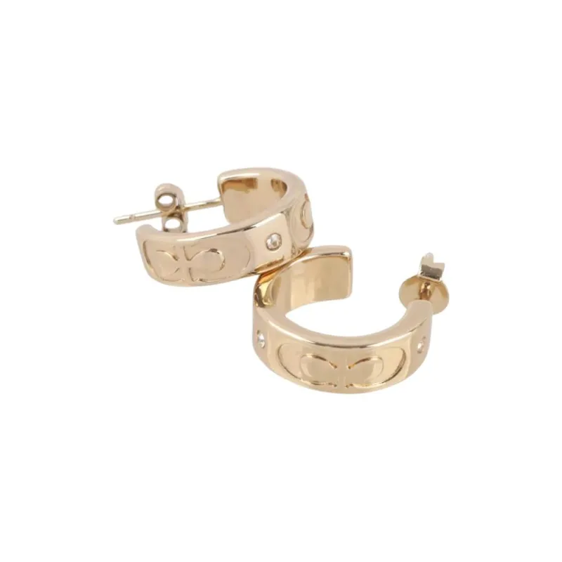 COACH Brass Earrings Women's Gold-3