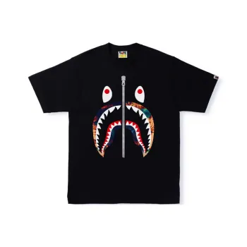 A BATHING APE Tie Dye Shark Tee
