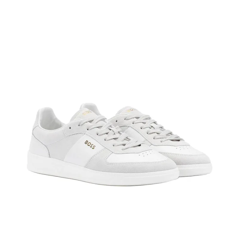 HUGO BOSS Low Top Skateboard Shoes Men's White-4