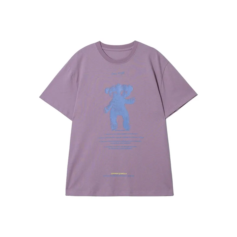 SENCE LA Crew Neck Loose Fit Straight Short Sleeved T Shirt Unisex-4
