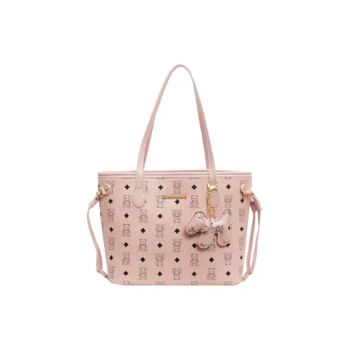 POLG PU Tote Bag Shoulder Bag Handbag Regular Women's Pink/Brown/Black/Khaki/Black White Color Scheme