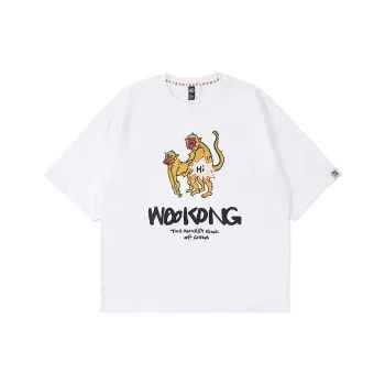 WOOKONG Straight T Shirt Unisex White