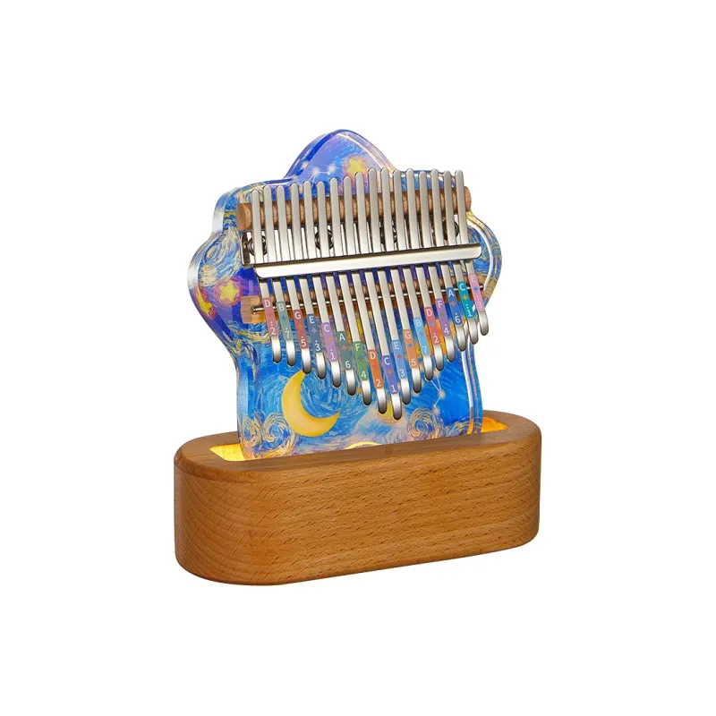CEGA Acrylic Kalimba Fully Transparent Appearance 17/21 Keys Thumb Piano-12