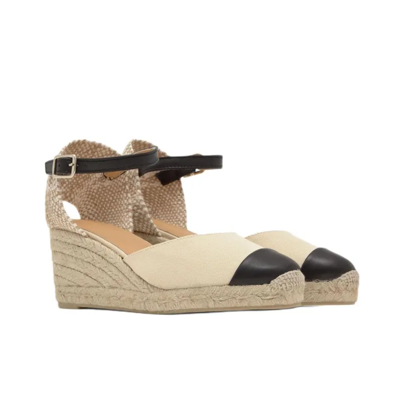 Castañer CARINA Wedge Heel High Heels Women's Beige-2