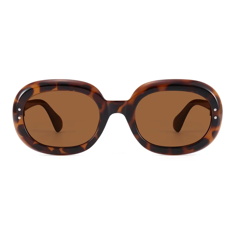PULAIS TR/Memory Plastic Round Sunglasses Unisex-4