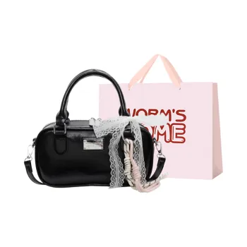 Worm's Home PU Handbag Regular Women's Khaki/Gray Blue/White/Pink/Black
