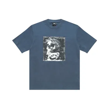 SKUNK GALLERY Short-Sleeved T-Shirts Unisex Washable Vintage Blue